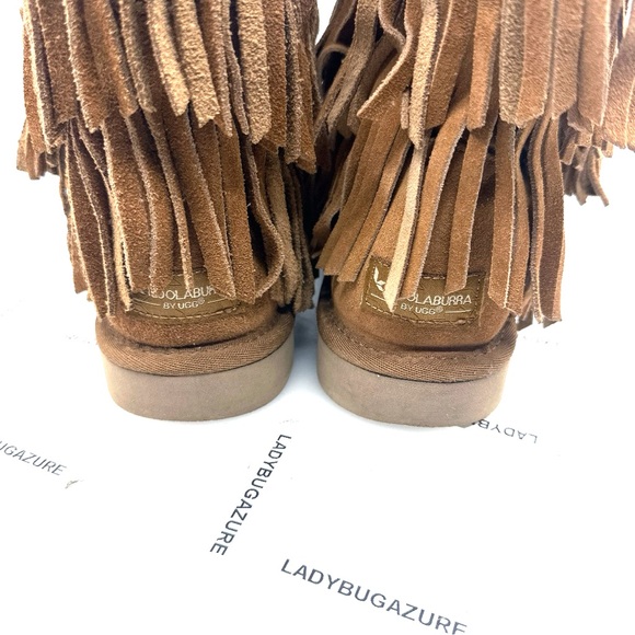 Koolaburra Tan Fringed Winter Boots - Picture 8 of 9